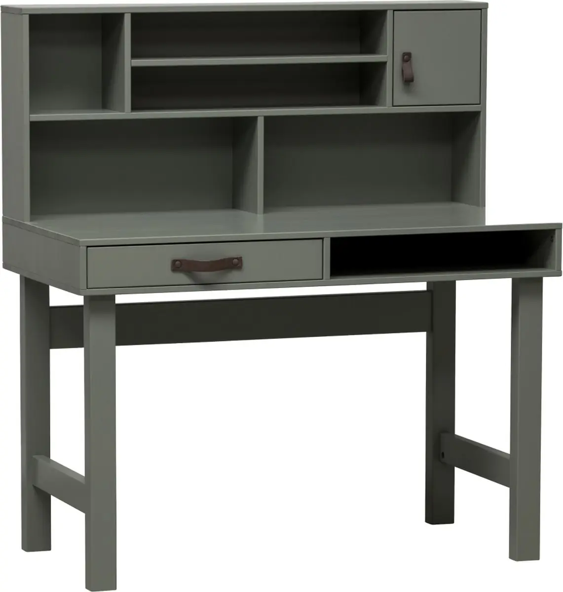 Extra Hoge korting!! Vtwonen Bureau Vtwonen Stage - Hout - Groen - 110 x 122 x 58 cm (BxHxD)