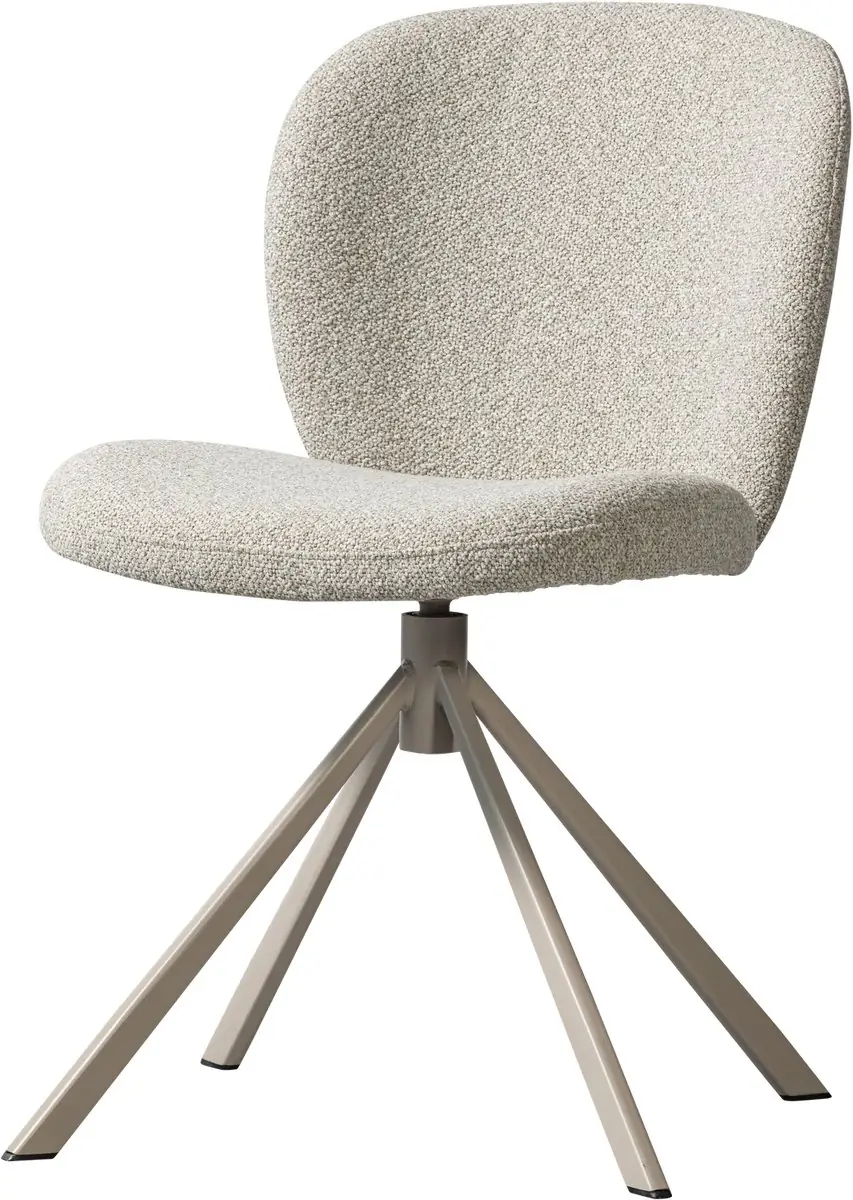 WOOOD Eetkamerstoel Femke - Bouclé - Naturel - 65x58x51 cm