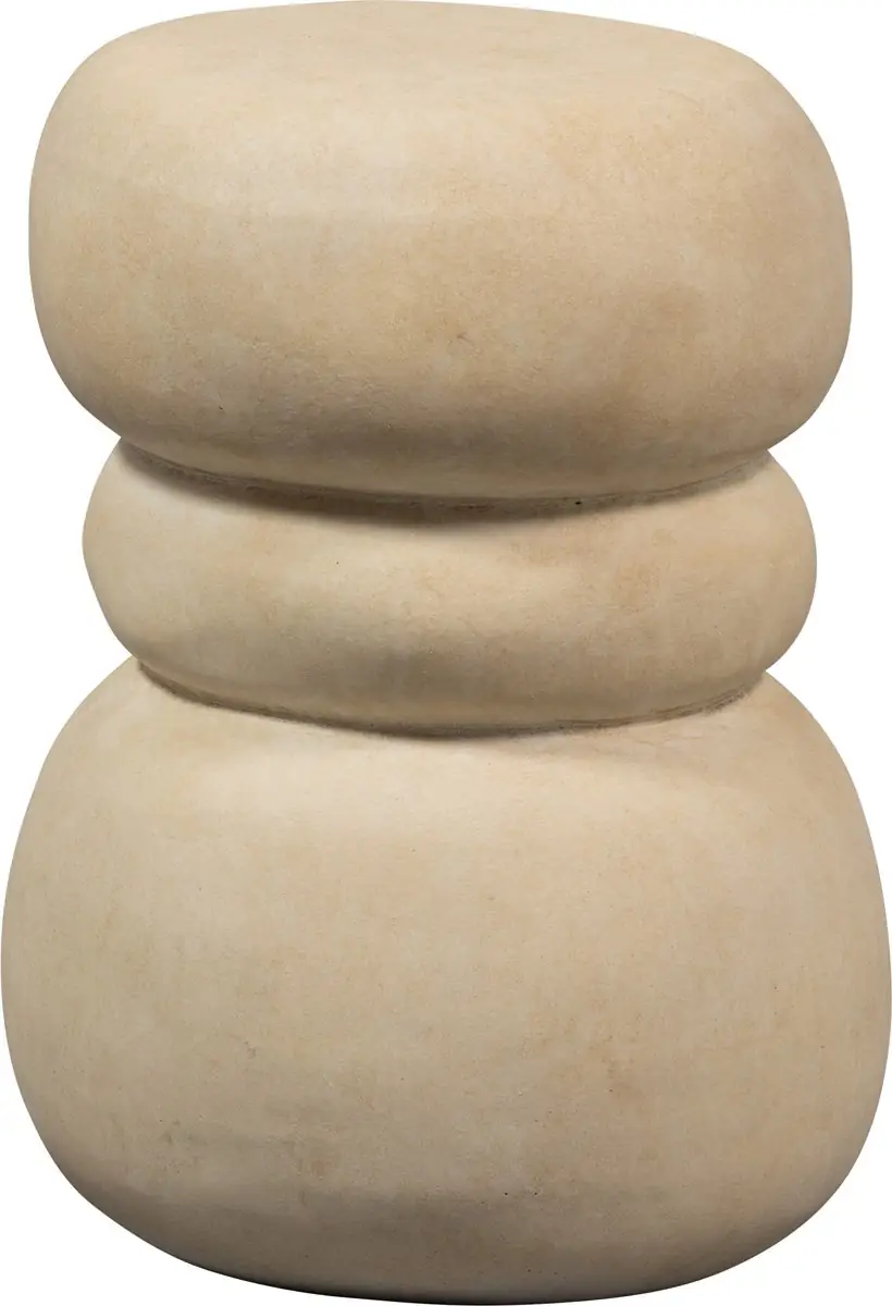 WOOOD Yvo Bijzettafel - Fiber Clay - Naturel/Beige - 47x37x35 cm