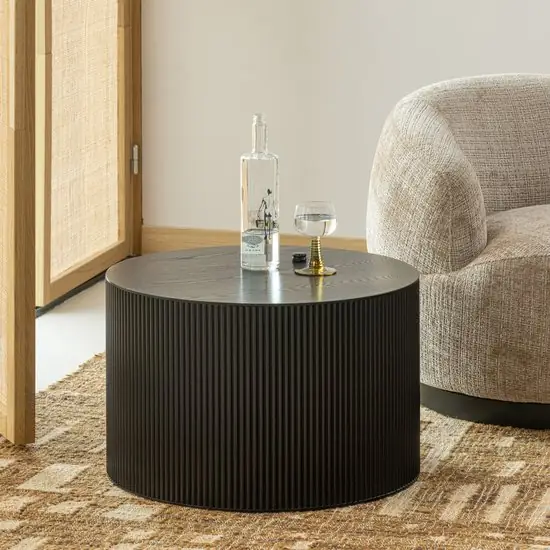 WOOOD Sanne Bijzettafel - Mdf - Zwart - 40x60x60