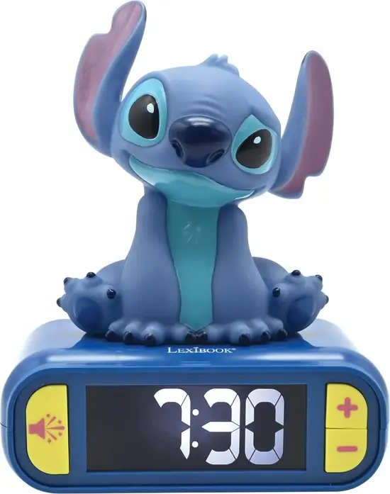 Lilo &amp; Stitch 3D Wekker met nachtlampje en geluiden – Zeer goed
