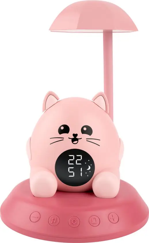HiBuddies Nachtlamp &amp; Wekker Met Geluidseffecten Voor Kinderen - Sun de Kat - Slaaptrainer — Zeer goed
