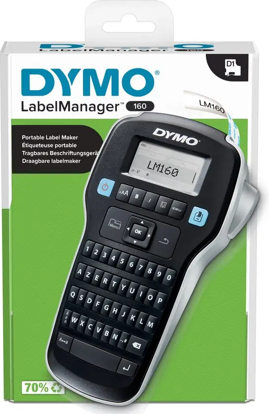 DYMO LabelManager 160-labelmaker met AZERTY-toetsenbord — Zeer goed