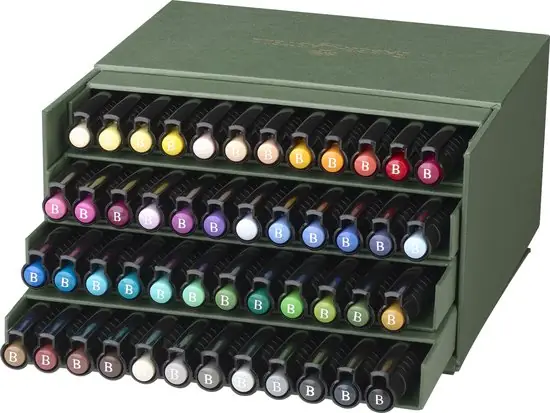 Faber Castell Pitt Artist Pen tekenstift - brushpen - Studiobox 48-delig — Zeer goed