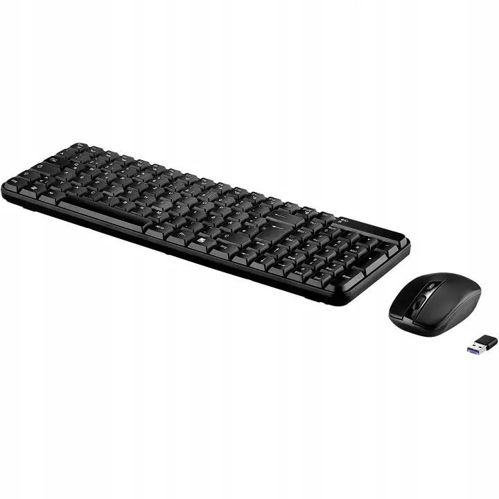 Renkforce rf-silent/ds-01 USB Keyboard and mouse set QWERTZ Black — Zeer goed