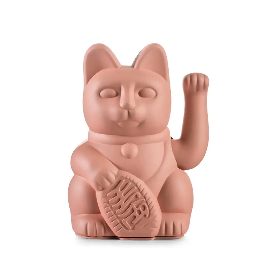 Donkey Wuivende Kat Lucky Cat Maneki-Neko roze — Zeer goed