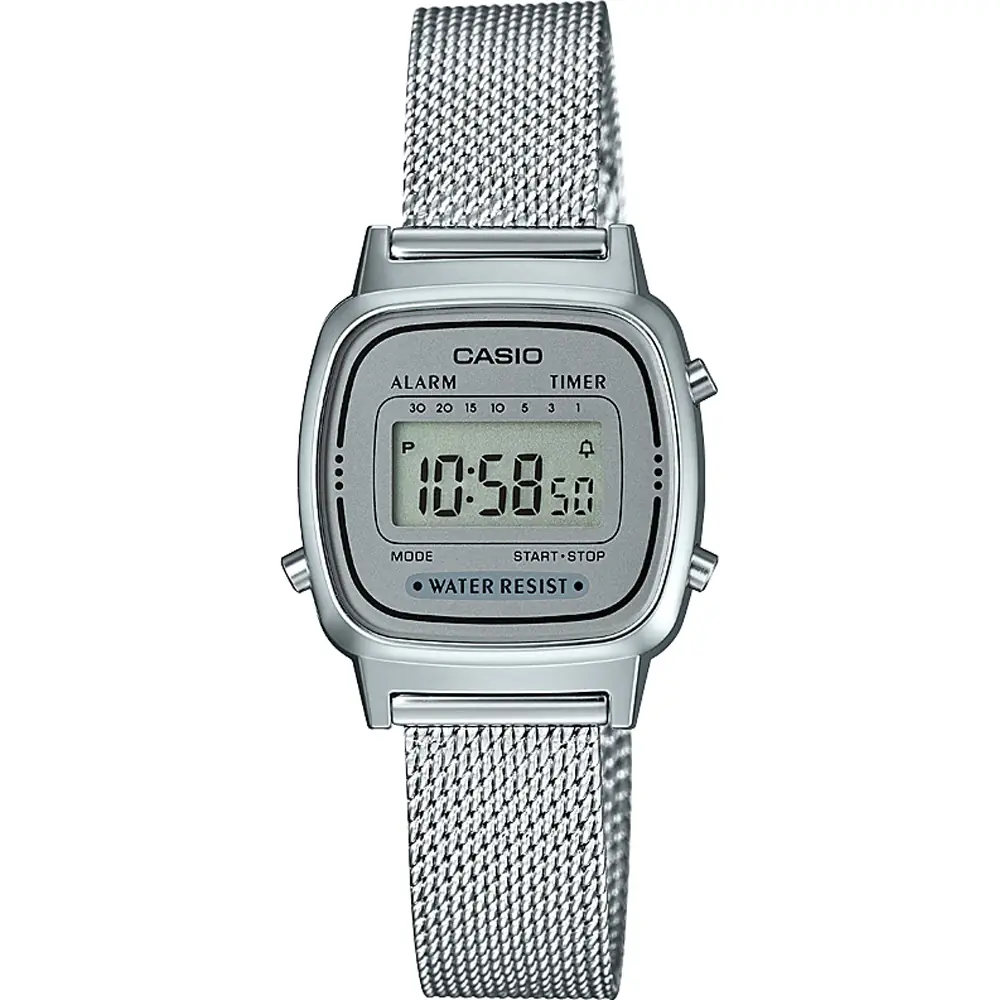 Casio retro dameshorloge 24mm zilverkleurig — Zeer goed