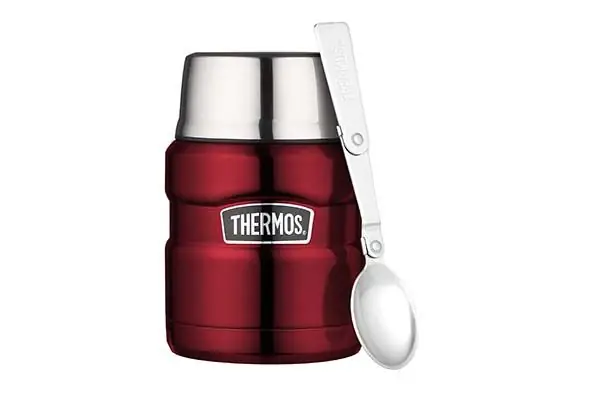 Thermos geïsoleerde voedseldoos 0,45 L rood — Zeer goed