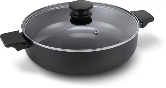 Brabantia VANTA Hapjespan met Deksel Ø28cm Keramisch Titanium - Zeer goed