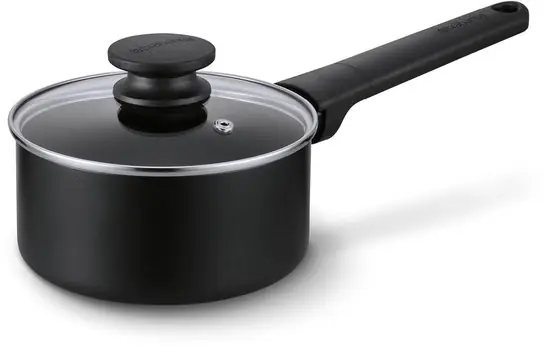 Brabantia VANTA Steelpan / Sauspan Ø16cm Inclusief glazen deksel Zwart — Zeer goed