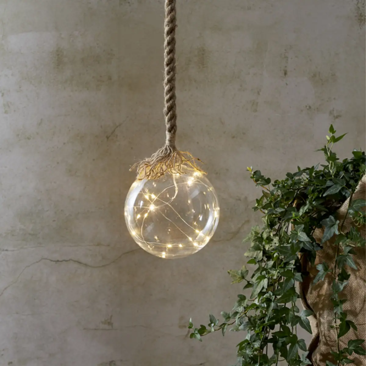 STAR Trading Jutta Kerstbal Kerstverlichting LED Ø15 cm Glas/Helder — Zeer goed