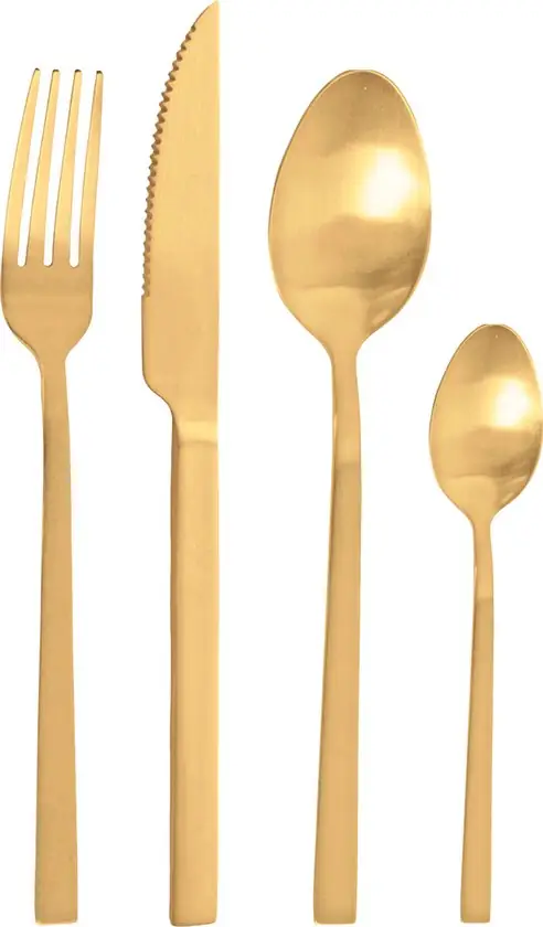 Pintinox Duke 24-delige bestekset uit rvs goud in cadeauverpakking — Zeer goed