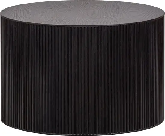 WOOOD Sanne Bijzettafel MDF/Hout Rond Zwart 40x60x60 cm — Zeer goed