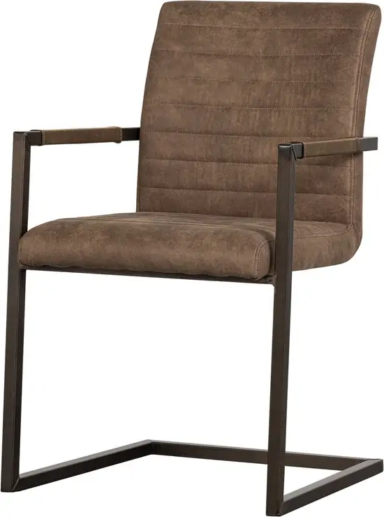 WOOOD Bas eetkamerstoel taupe leerlook — Zeer goed