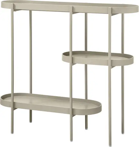 WOOOD Noan Sidetable Beige 80x90x28 cm — Zeer goed