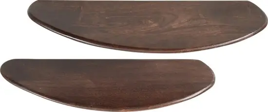WOOOD Set van 2 Wandplanken Layer - Hout - Walnoot - 2x50x14 — Zeer goed