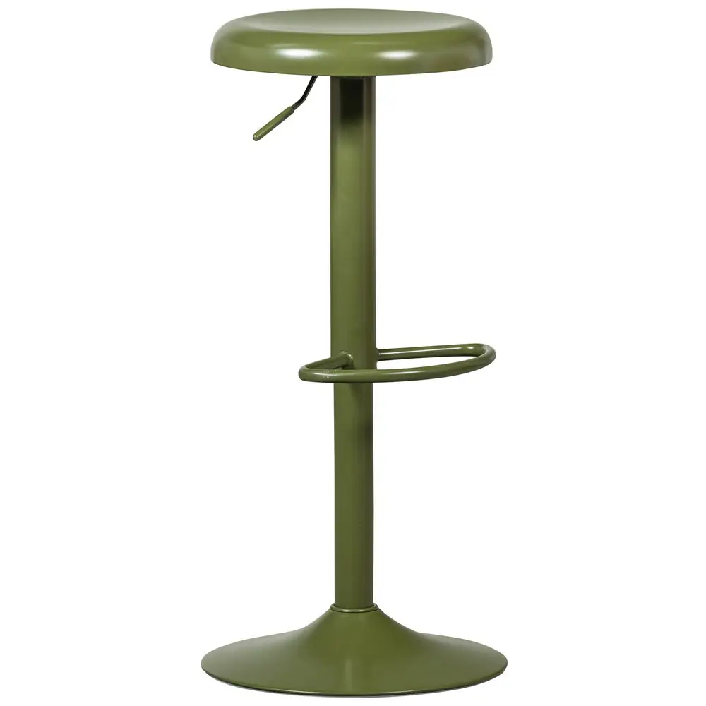 WOOOD Isaac Barkruk Metaal Warm Groen 81x39x39 cm — Zeer goed