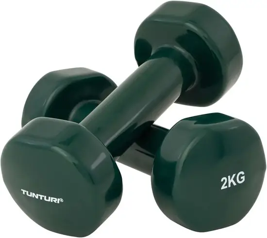 Tunturi Dumbbell set 2 x 2,0 kg Vinyl Groen — Zeer goed