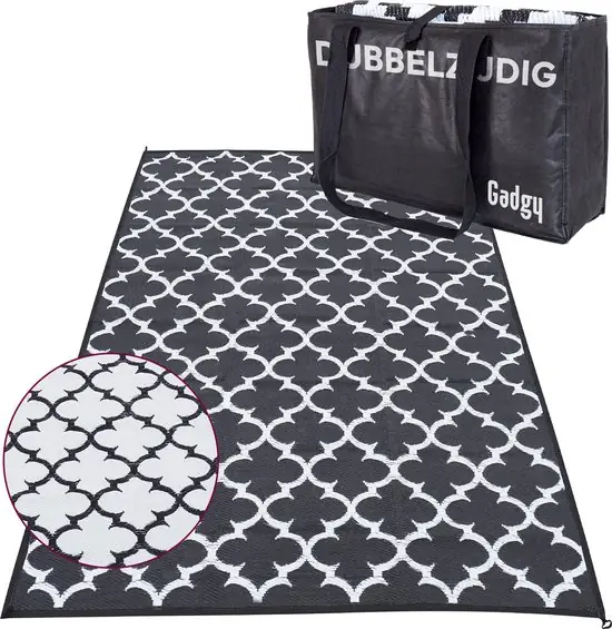 Gadgy Buitenkleed Vloerkleed XL 230x160 cm Omkeerbaar met Draagtas — Zeer goed