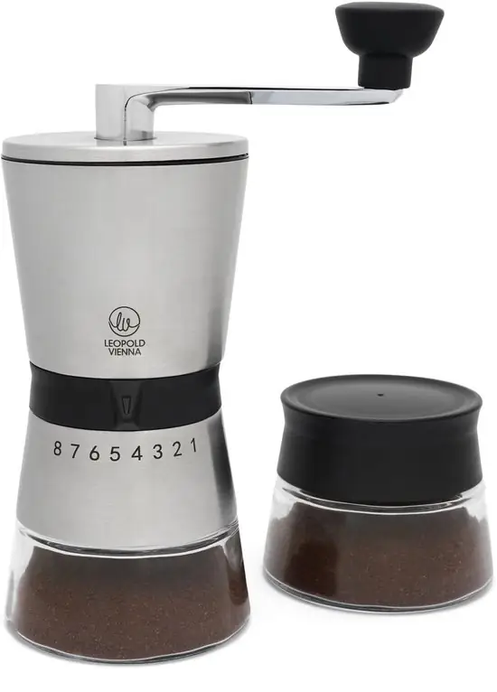 Leopold Vienna Koffiemolen + Bewaarpot Bologna Giftset — Zeer goed
