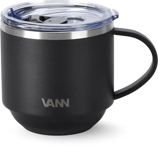 Koffiemok met Oor 330ml – Merk VANN RVS ...Nieuw !!