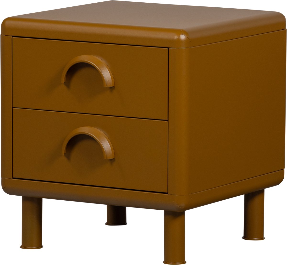 WOOOD Rune Ladekast - Metaal - Honinggeel - 45x42x42 c