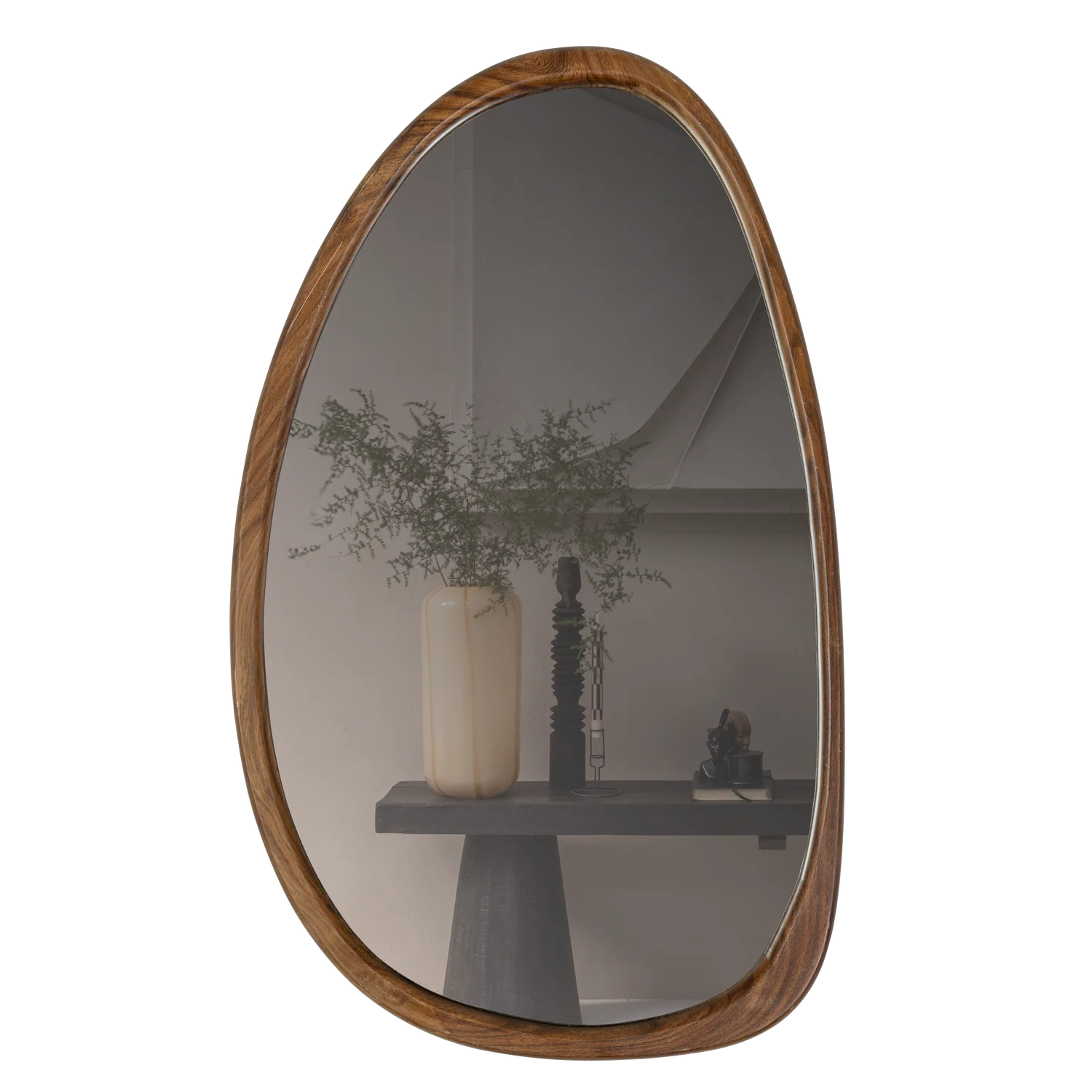 WOOOD Leif Spiegel - Hout - Naturel - 64x38x2 cm