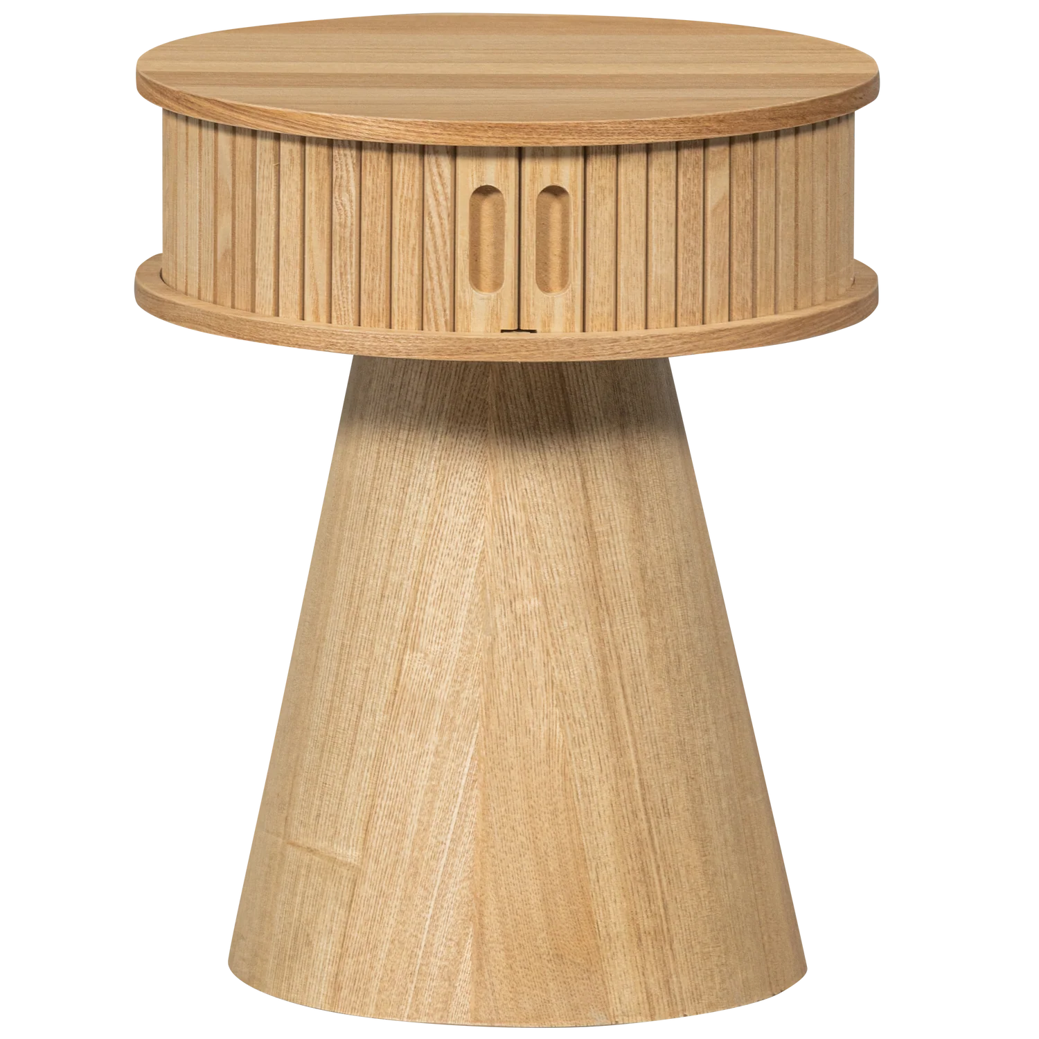 WOOOD Essentials  Karri nachtkastje rond hout naturel