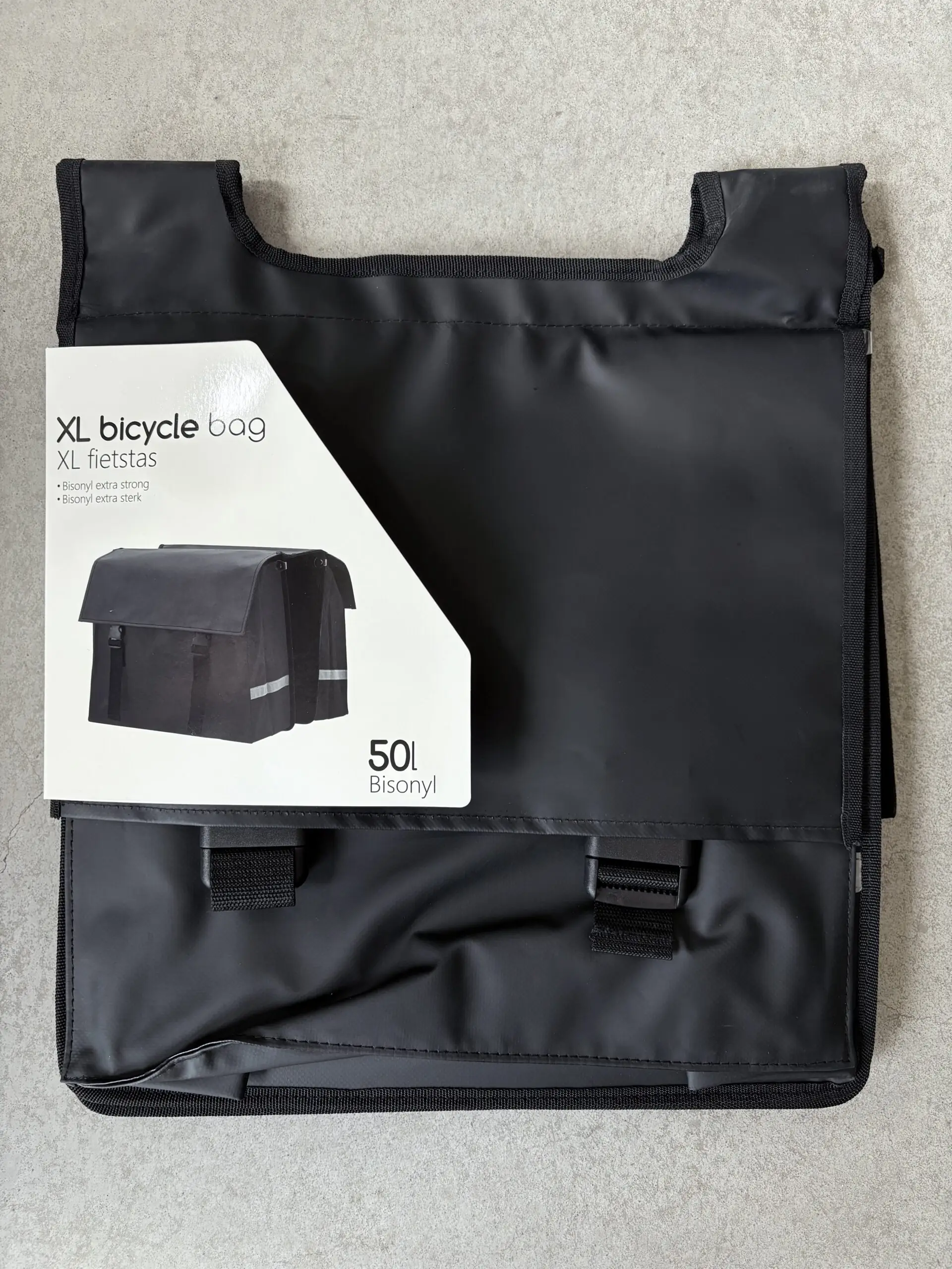 Bicycle bag 50L bisonyl waterfall black — Zeer goed