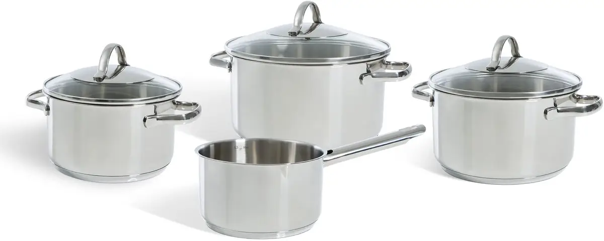 BK Essentials Pannenset - 4-delig - RVS
