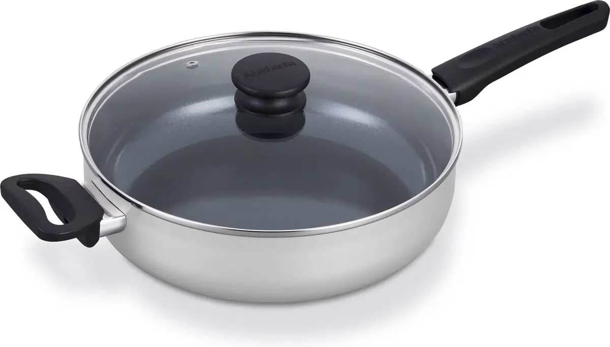Brabantia INDU+ Hapjespan met Deksel Ø 28cm Grijs — Zeer goed