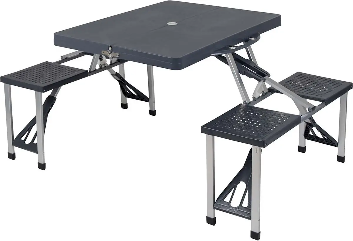 Camp-gear Picknicktafel Basic Inklapbaar Grijs — Zeer goed