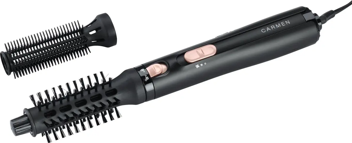 Carmen DC3150 - Föhnborstel - Duo styler - 300 watt - 1,8 m snoer - Zwart/Rosé