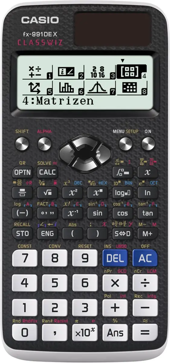 Casio FX-991DE X Technische rekenmachine Zwart Aantal displayposities: 12 werkt op zonne-energie, werkt op batterijen