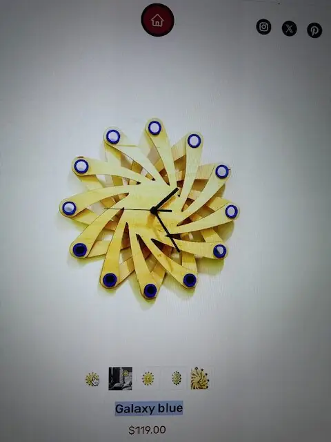 Galaxy blue klok met hoge korting