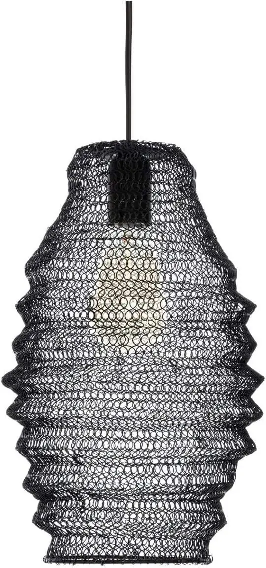 Hanglamp "Ali" zwart - ijzeren gaas Atmosphera