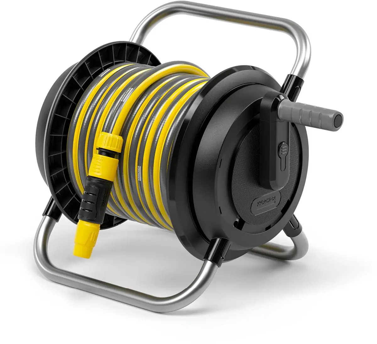 Kärcher HR 2.10 Set Slanghaspel - Incl. 10 m PrimoFlex tuinslang - Slangcapaciteit (m) 30 (1/2") / 20 (5/8") / 15 (3/4") - Compact - Incl PrimoFlex tuinslang