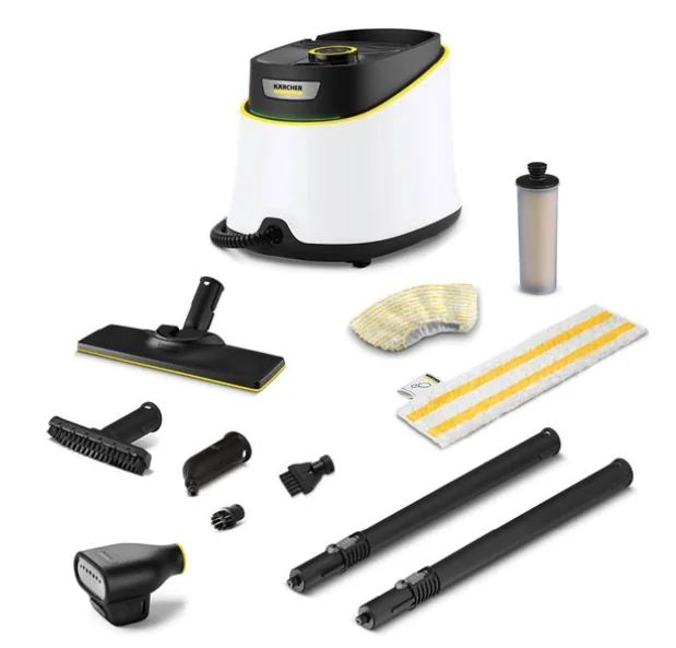 Kärcher SC 3 Deluxe Textile Edition Stoomreiniger - Incl. Garment steamer - 30 sec opwarmtijd - 3.5 bar - 1900 W - Oppvervlakteprestatie 75 m2 - Reservoir 1 l - Continue vulbaar
