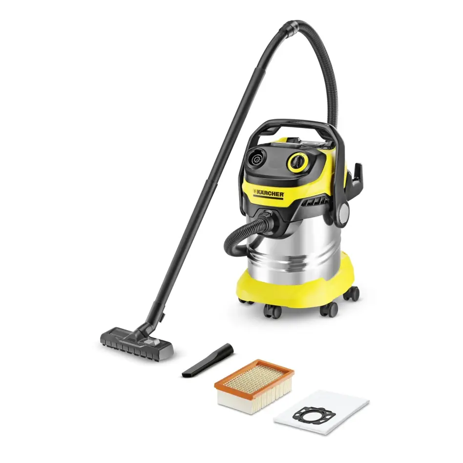 Kärcher WD 5 Premium Drum vacuum cleaner 25L 1800W Zwart/Metaal/Geel — Zeer goed