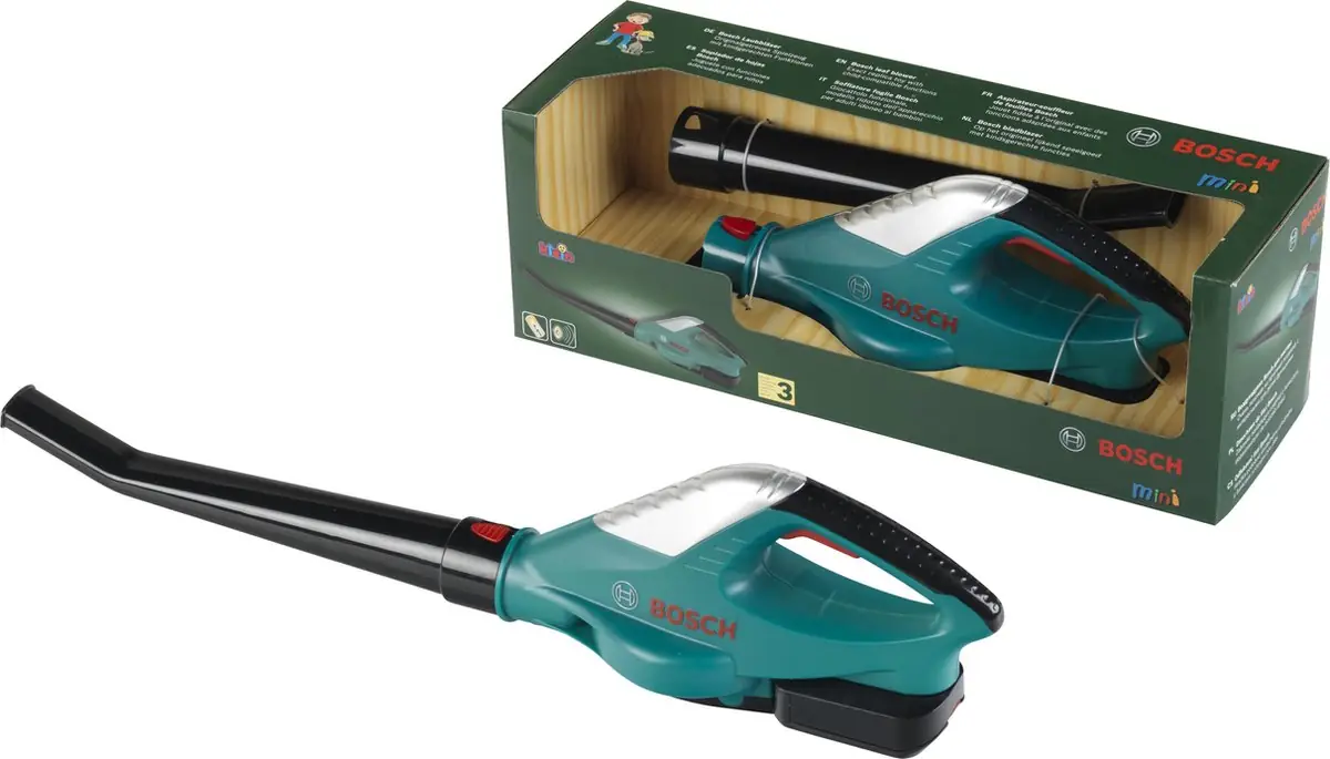 Klein Toys Bosch tuin bladblazer - 52x10x13 cm - incl. lucht blazen en bijpassend geluid - groen zwart