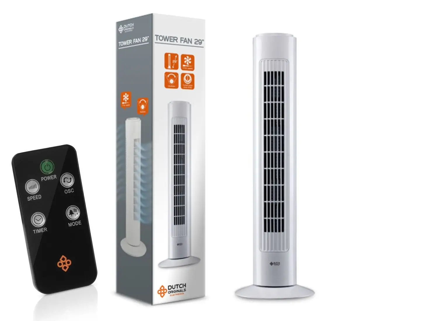 Koelventilator 74cm hoog met afstandsbediening — Zeer goed