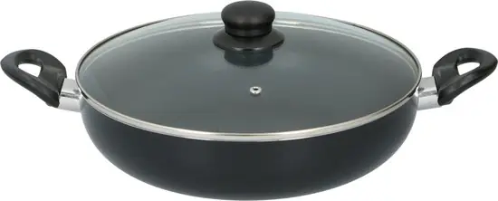 alpina Hapjespan Ø28cm met Glazen Deksel — Doosschade