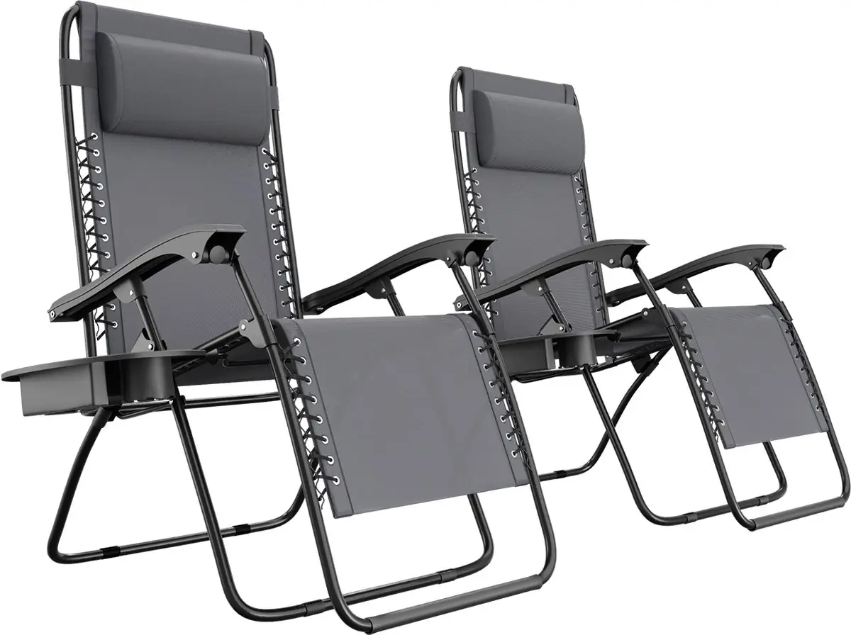 LifeGoods Opvouwbare Tuinstoel - 1 Stuks - Ligstoel Tuin met HOGE KORTING