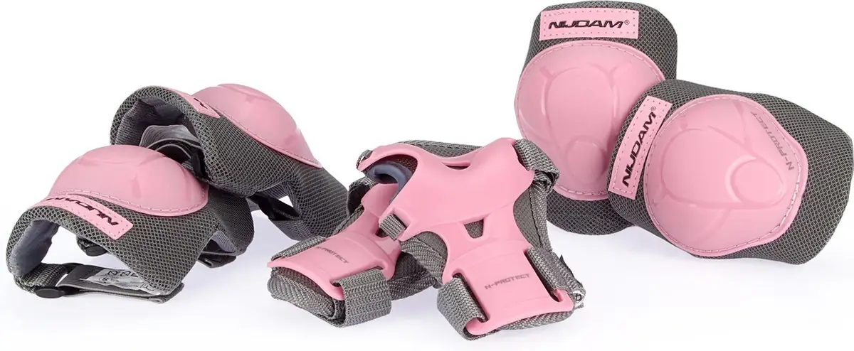 Nijdam Beschermset N-Protect - Junior - Roze/Grijs - S