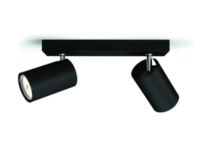 Philips Kosipo opbouwspot - 2-lichts - zwart