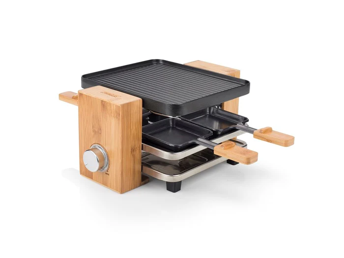Princess 162900 Gourmetstel - Raclette Pure 4 Gourmetstel – 4 personen - Bamboe behuizing — Zeer goed