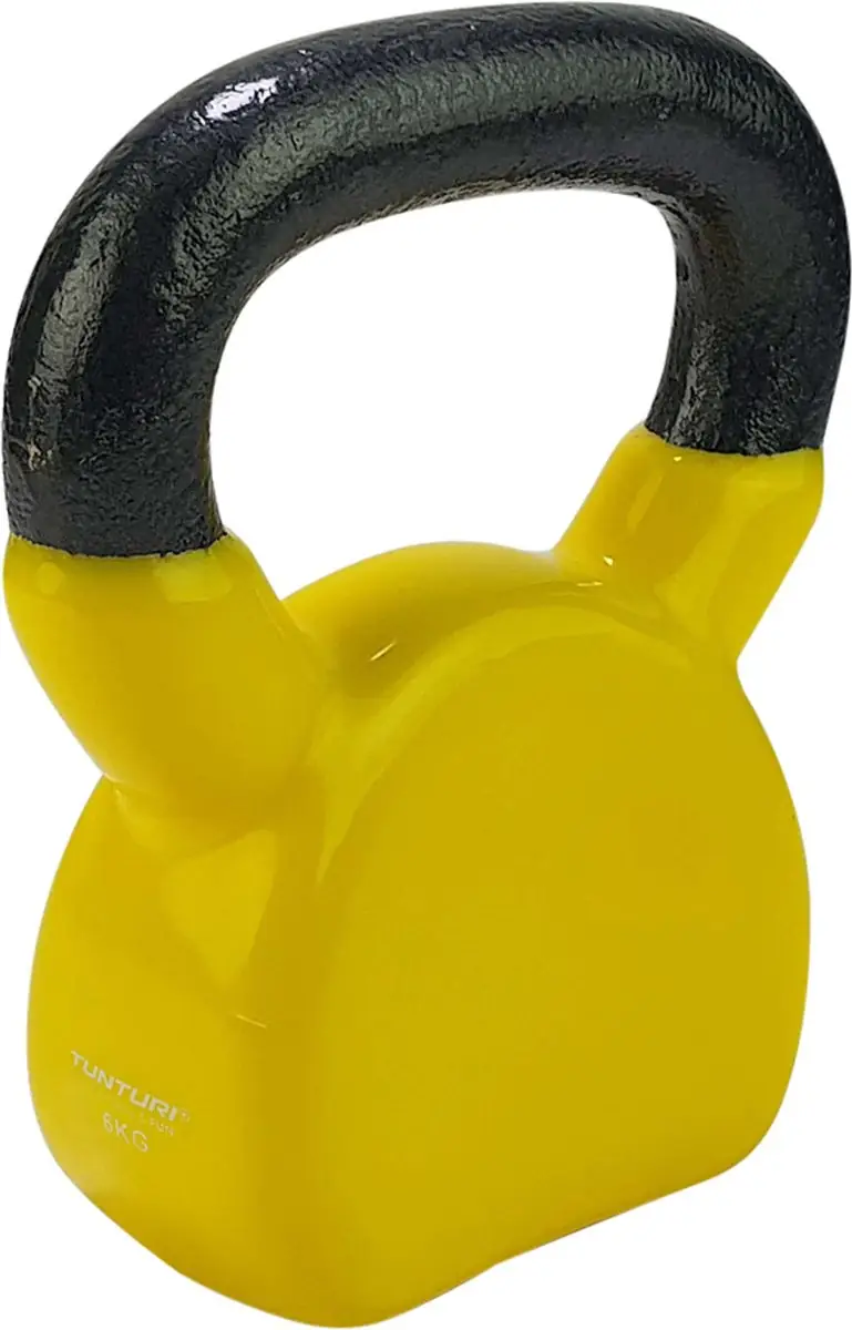 Tunturi Kettlebell - Vinyl - Gewicht - 6kg - Geel