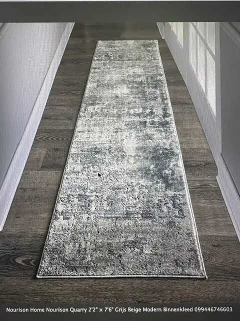 Vloerkleed Nourison Home, Grijs Beige binnenkleed, NIEUW