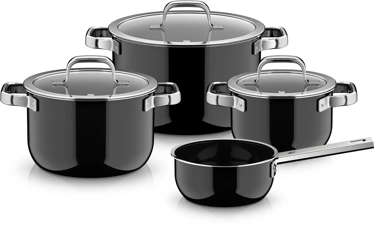 WMF Fusiontec 2.0 Mineral Pro - Pannenset - 4-delig - Black Geschikt voor alle warmtebronnen