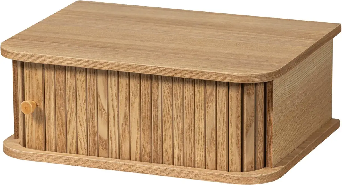 WOOOD Jena Nachtkastje Hangend - Links/Rechts - Naturel - Hout - 15x40x30 cm